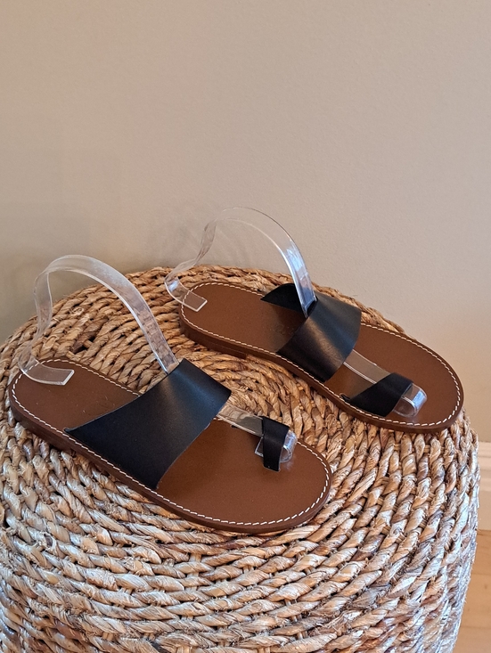 J. Crew Shoes - NWOT J.Crew Womens Marta Summer/Vacation Black Leather Toe Post Sandals 7.5